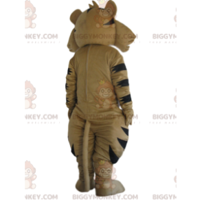 BIGGYMONKEY™ maskotti beigenvärinen tiikeri, jossa on kaunis