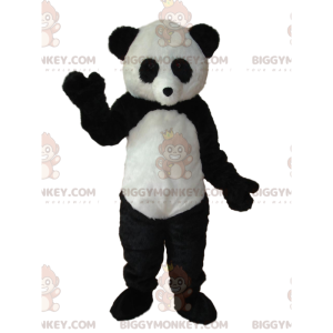 Sort og hvid Panda BIGGYMONKEY™ maskotkostume. panda kostume -