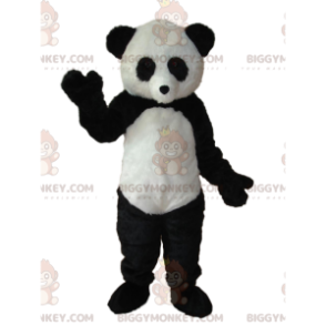 Costume da mascotte Panda BIGGYMONKEY™ in bianco e nero.