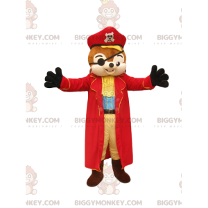 Squirrel BIGGYMONKEY™ Mascot Costume with Awesome Pirate Outfit