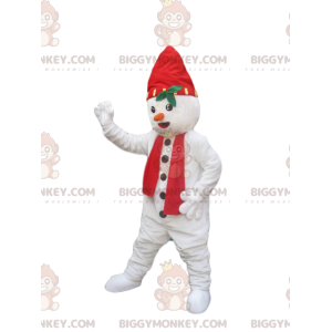 Disfraz de mascota de muñeco de nieve BIGGYMONKEY™ con sombrero