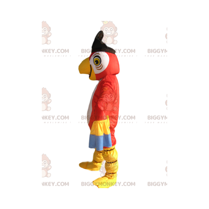 Traje de mascote de papagaio multicolorido BIGGYMONKEY™ com