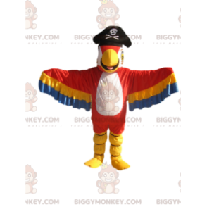 Costume de mascotte BIGGYMONKEY™ de perroquet multicolore avec