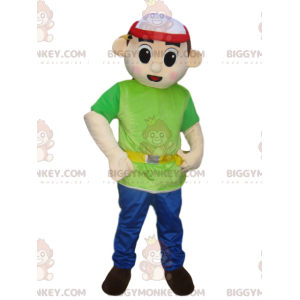 Costume da mascotte da capo cantiere BIGGYMONKEY™ con berretto