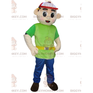 Construction Manager BIGGYMONKEY™ Mascot Costume with Cap -