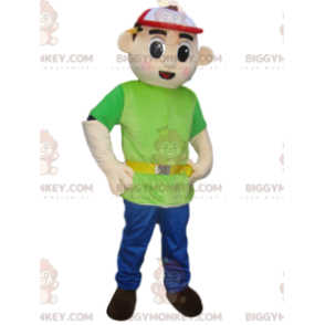 Traje de mascote de gerente de construção BIGGYMONKEY™ com boné