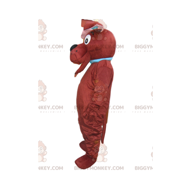 Costume de mascotte BIGGYMONKEY™ de chien marron avec un énorme