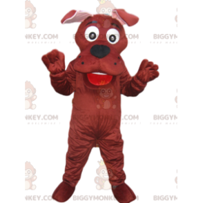 BIGGYMONKEY™ Mascot Costume Brown Dog With Huge Smile –