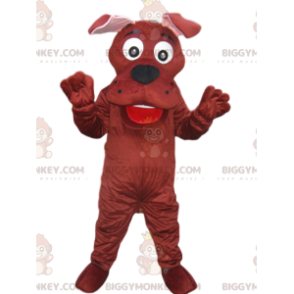 Costume de mascotte BIGGYMONKEY™ de chien marron avec un énorme