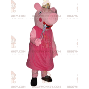 Peppa Pig BIGGYMONKEY™ Maskottchenkostüm mit silberner Krone