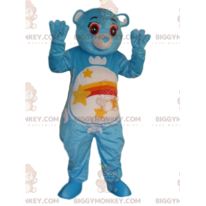 BIGGYMONKEY™ mascot costume blue bear bear with a shooting star