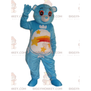 BIGGYMONKEY™ mascot costume blue bear bear with a shooting star