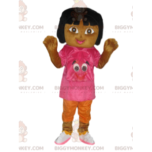 Costume de mascotte BIGGYMONKEY™ de Dora l'Exploratrice avec un