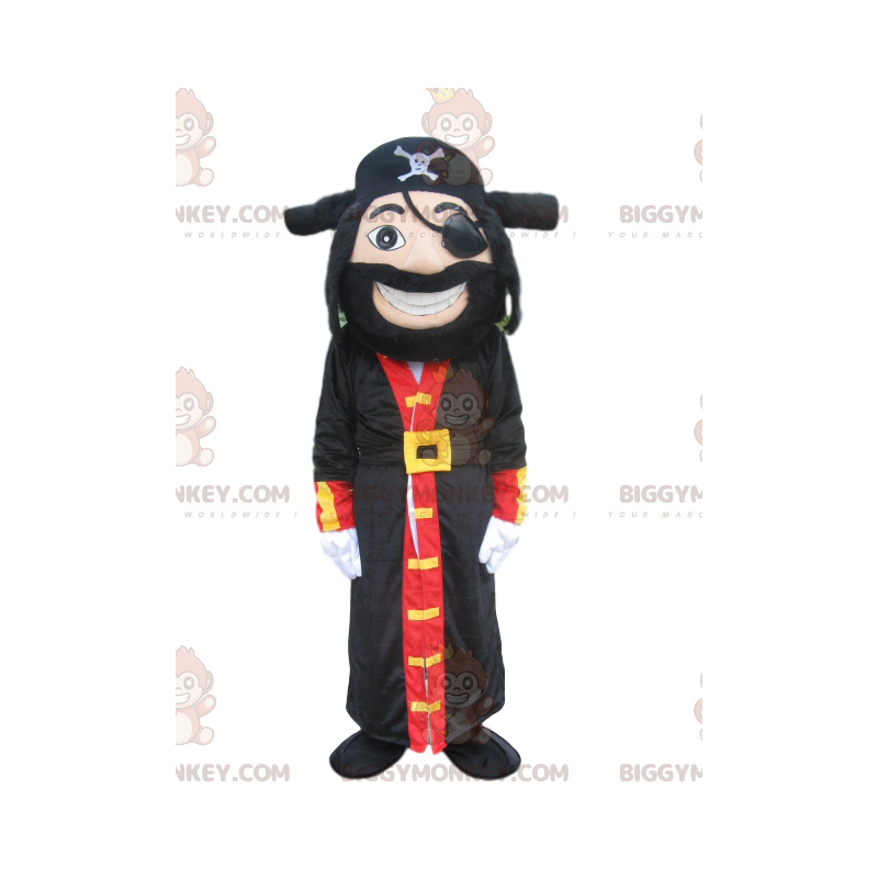 Costume de mascotte BIGGYMONKEY™ de pirate avec un grand