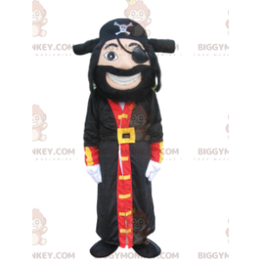 Costume da mascotte da pirata BIGGYMONKEY™ con grande cappotto