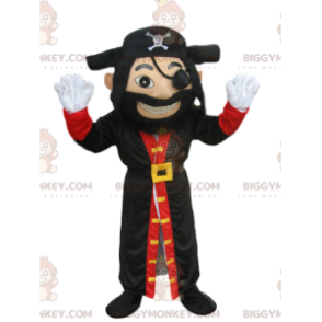 Pirate BIGGYMONKEY™ Mascot Costume with Big Coat and Nice Hat –