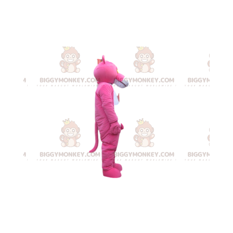 BIGGYMONKEY™ Mascot Costume Pink Panther with Big Red Nose -
