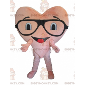 Costume de mascotte BIGGYMONKEY™ de cœur rose géant -