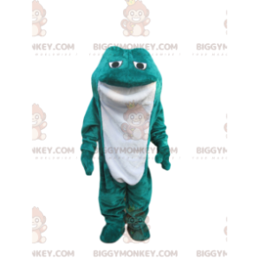 Blau-weißer Samtfrosch BIGGYMONKEY™ Maskottchen-Kostüm -