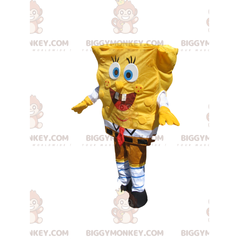 BIGGYMONKEY™ mascottekostuum van Spongebob, de gelukkigste