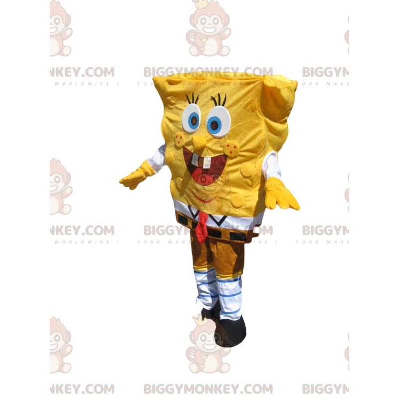 Costume de mascotte BIGGYMONKEY™ de Bob l'Eponge, l'éponge la