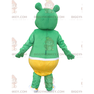 BIGGYMONKEY™ Costume da mascotte Orsetto verde con slip gialli