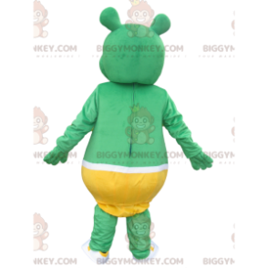 BIGGYMONKEY™ Mascot Costume Little Green Bear With Yellow