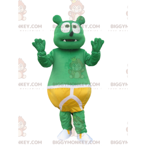 Disfraz de mascota BIGGYMONKEY™ Osito verde con calzoncillos de
