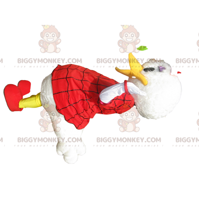 Costume da mascotte Daisy BIGGYMONKEY™ con abito rosso di