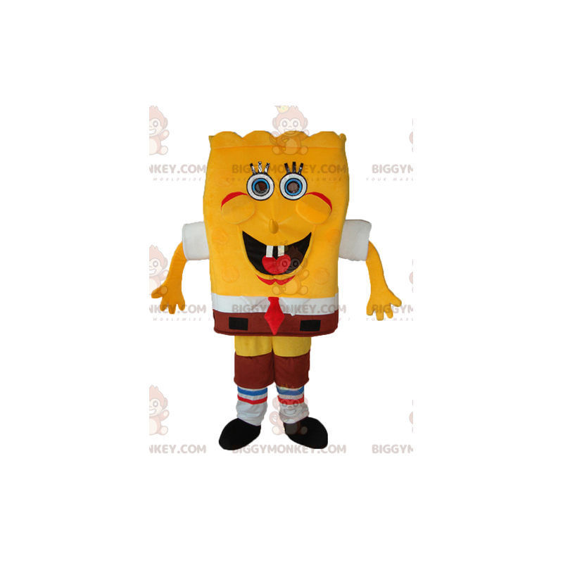 Kostým BIGGYMONKEY™ Mascot SpongeBob, veselá žlutá houba –