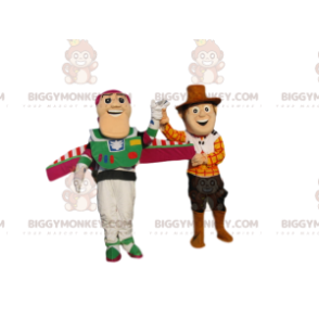 Toy Story Buzz Lightyear och Woodie BIGGYMONKEY™ Mascot Costume