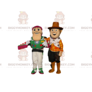 Toy Story Buzz Lightyear en Woodie BIGGYMONKEY™ mascottekostuum