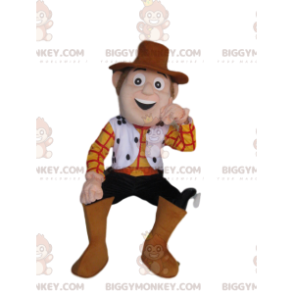 BIGGYMONKEY™ mascottekostuum van Woody, de geweldige cowboy uit