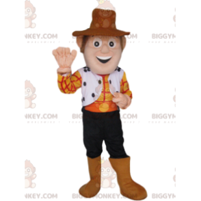 BIGGYMONKEY™ mascottekostuum van Woody, de geweldige cowboy uit