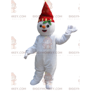 Disfraz de mascota de muñeco de nieve BIGGYMONKEY™ con sombrero