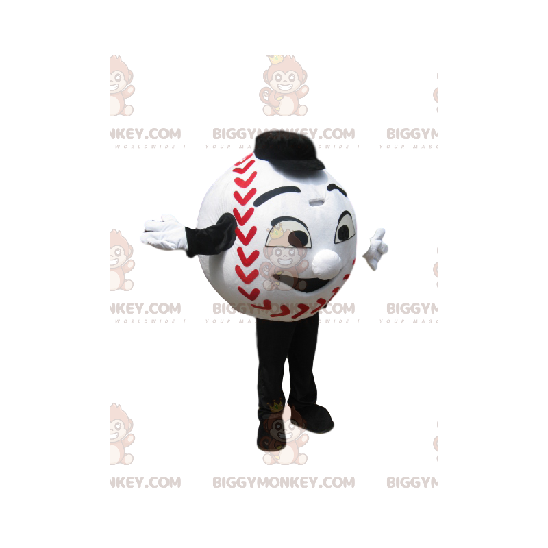 Kostým maskota Big Smile White Baseball BIGGYMONKEY™ –