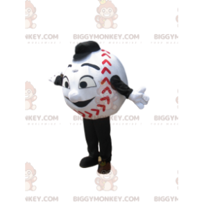 Disfraz de mascota BIGGYMONKEY™ de Big Smile de béisbol blanco