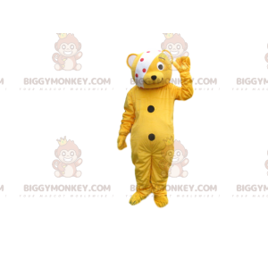 Big Orange Teddy BIGGYMONKEY™ Mascot Costume with Bandage –
