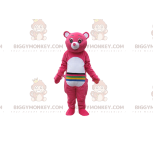 BIGGYMONKEY™-mascottekostuum van fuchsia-troetelbeertjes met