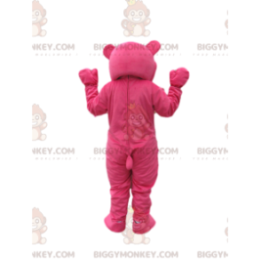 Kostým maskota BIGGYMONKEY™ fuchsiových medvídků s rýhami na