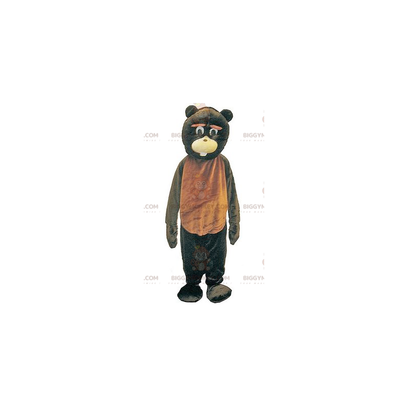 Costume de mascotte BIGGYMONKEY™ d'ours marron et noir géant et