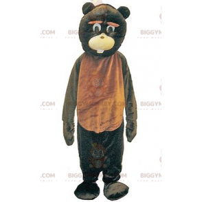Costume de mascotte BIGGYMONKEY™ d'ours marron et noir géant et