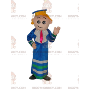 Traje de mascote Graduate Boy BIGGYMONKEY™ com vestido e