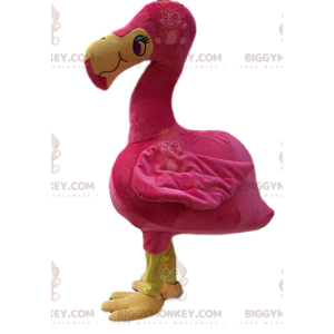 Costume de mascotte BIGGYMONKEY™ de flamand rose avec de jolis