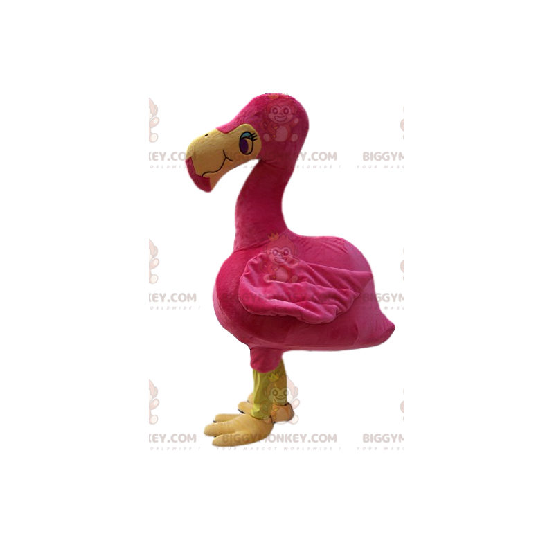 Flamingo mascottekostuum BIGGYMONKEY™ met mooie blauwe ogen -