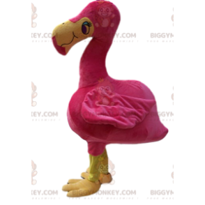 Flamingo maskotdräkt BIGGYMONKEY™ med vackra blå ögon -