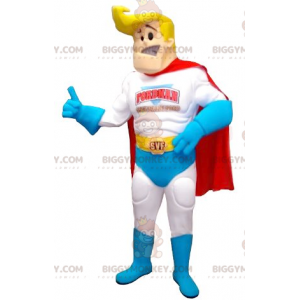 Costume da mascotte da supereroe biondo muscoloso BIGGYMONKEY™