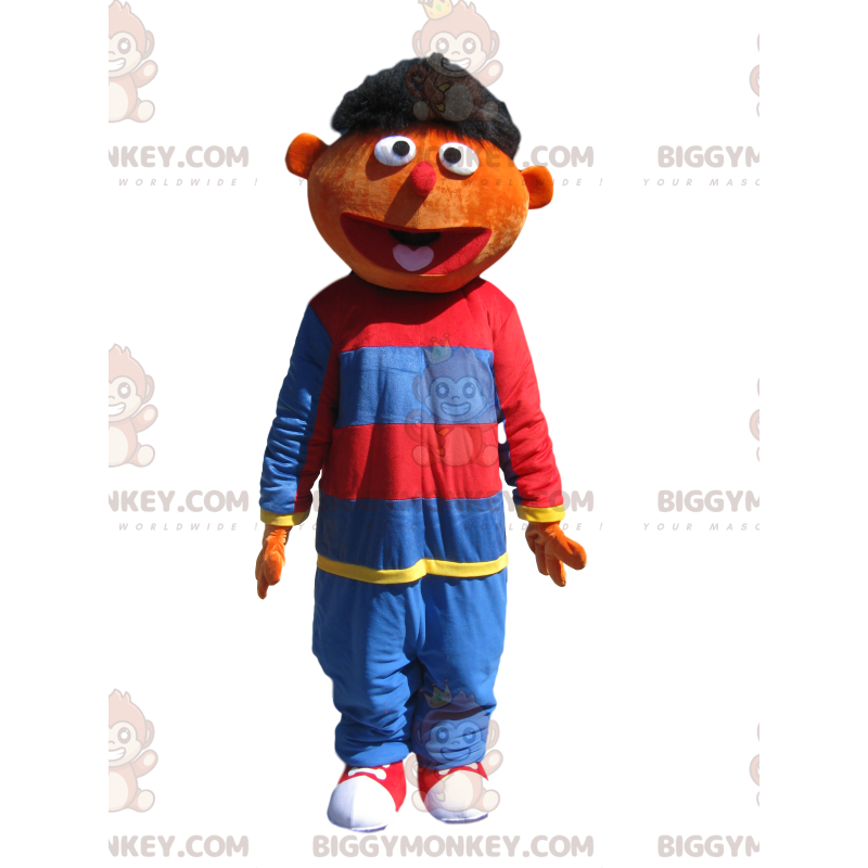 BIGGYMONKEY™ Mascot Costume Very Funny Brown Man With Colorful