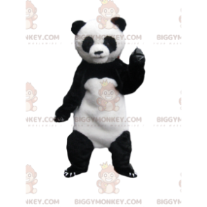 BIGGYMONKEY™ Maskottchen-Kostüm Weißer und schwarzer Panda mit