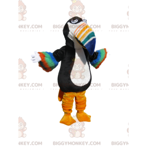 BIGGYMONKEY™ Mascot Costume of Black and White Toucan with